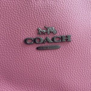 Coach Pink Large Leather Shoulder Tote